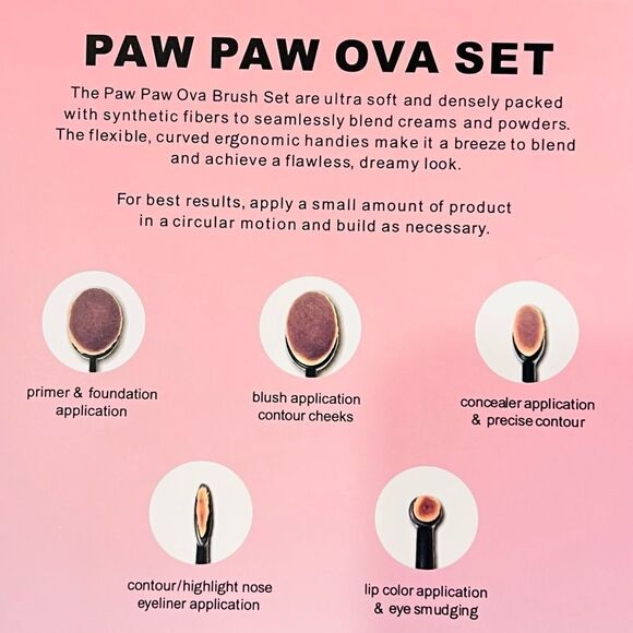 Paw Paw: 5-Piece Ova Brush Set - Picture 11 of 12